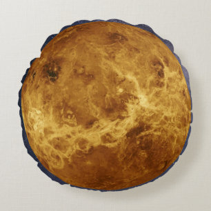 Planet Venus Round Pillow