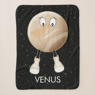 Planet Venus & Stars Sherpa Blanket