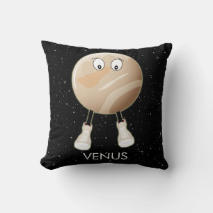 Planet Venus & Stars Throw Pillow