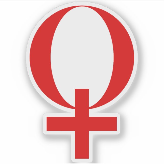 Planet Venus Symbol (red) (Front)