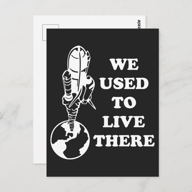 Planet We Used To Live There Save The Earth Space Postcard (Front/Back)
