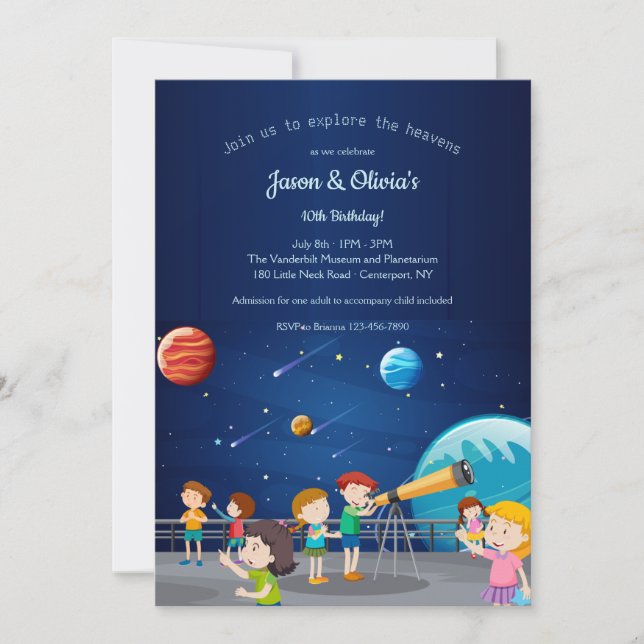 Planetarium  invitation (Front)