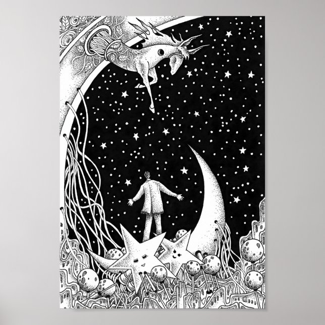 Planetarium shining in the sky poster (Front)