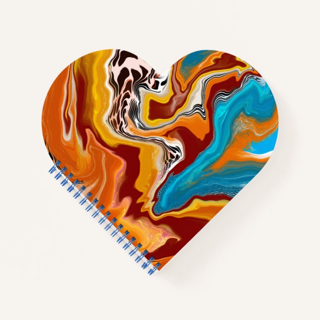 Planetary Bliss Fluid Digital Art     Notebook (Front)