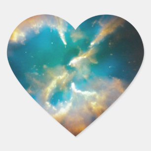 Planetary Nebula Heart Sticker