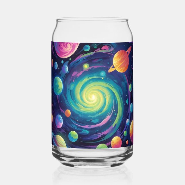 Planetary Spin Beer Can Can Glass (Front)