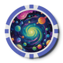 Planetary Spin Poker Chip