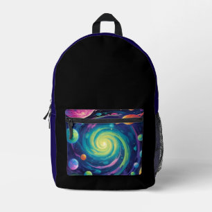 Planetary  Spin   Printed Backpack