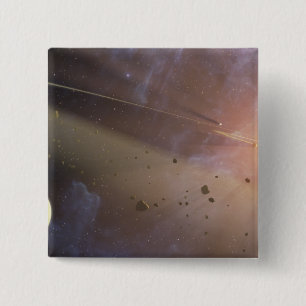 Planetary system Epsilon Eridani 2 Inch Square Button