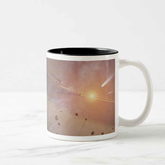 Planetary system Epsilon Eridani Two-Tone Coffee Mug (Right)