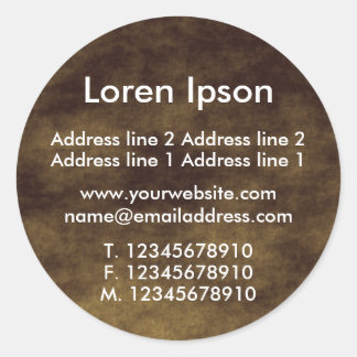 Planetary Terrain Business / Profile Classic Round Sticker
