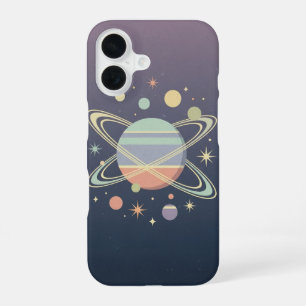 Planète à Anneaux Vintage iPhone 16 Case