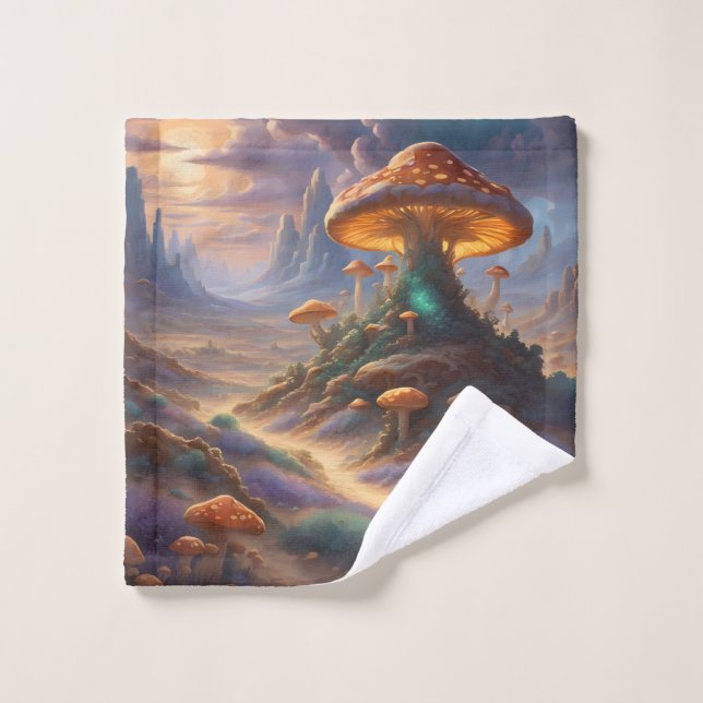Planète de champignons magiques (Gant de toilette)