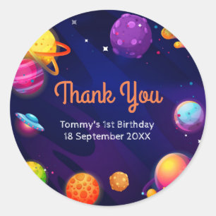 Planète espace solaire 1er anniversaire Sticker Me