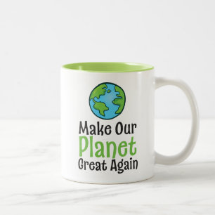 Planète Grande encore 11 oz Mug à deux tons