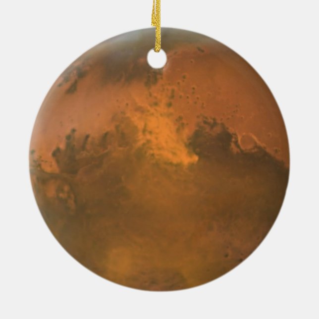 Planète Mars Pleine Orange Vue Cercle Ornement (Dos)