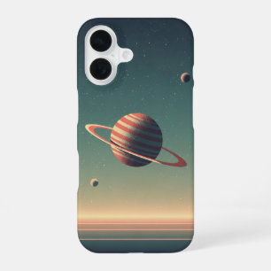 Planète Stylisée Vintage iPhone 16 Case