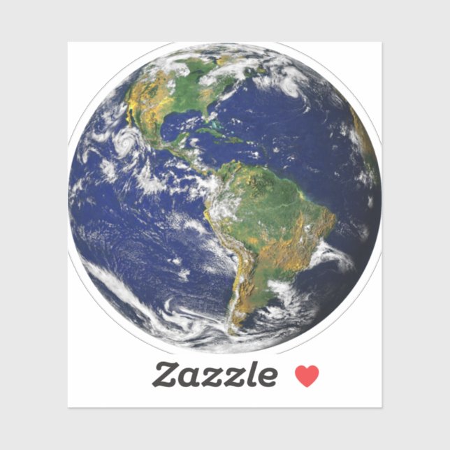 PLANÈTE TERRE DE L'ESPACE 3" Sq. Sticker pour ordi (Feuille)