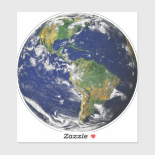 PLANÈTE TERRE DE L'ESPACE 6" Sq. Sticker pour ordi