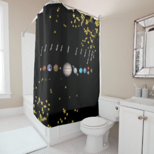 Planètes de rideau de douche