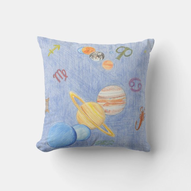 Planètes de zodiaque du coussin 13 (Recto)