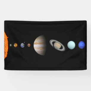 PLANÈTES DU SYSTÈME SOLAIRE 5' x 3' bannière