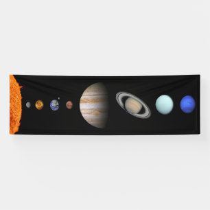 PLANÈTES DU SYSTÈME SOLAIRE 8' x 2,5' bannière