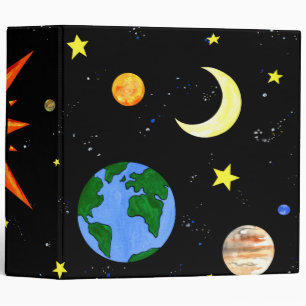 Planètes heureuses dans le classeur d'espace