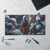 Planètes multicolores Voyage spatial des astronaut