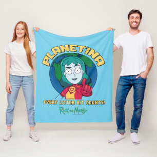 Planetina - Every Litter Bit Counts Fleece Blanket