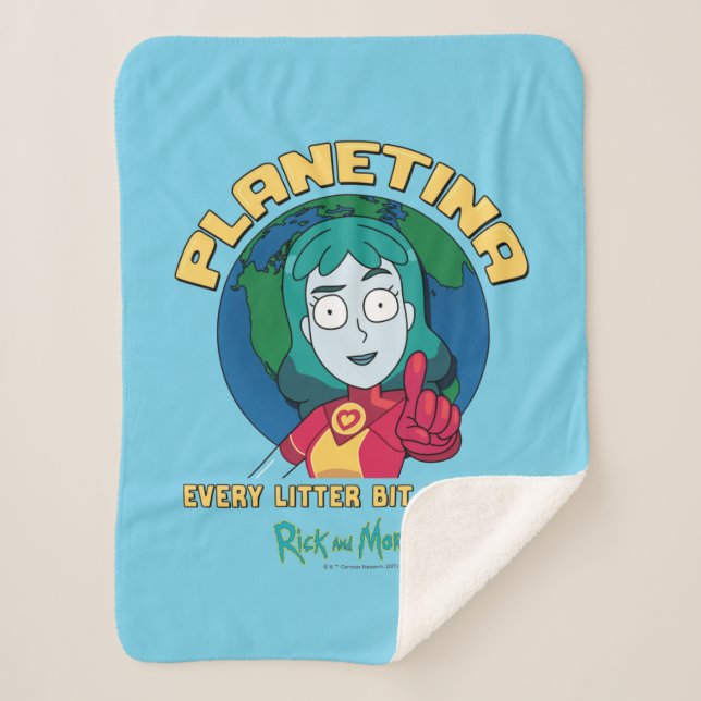 Planetina - Every Litter Bit Counts Sherpa Blanket (Front)
