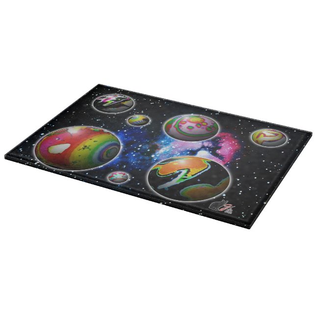 Planetoids Cutting Board (Corner)