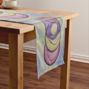 Planets Abstract Art Table Runner