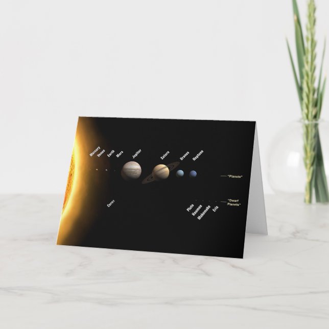 Planets and Dwarf planets Space NASA Card (Front)