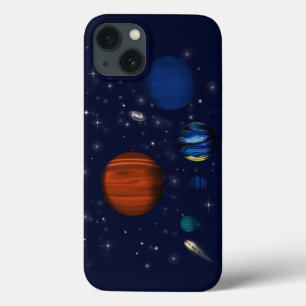 Planets and galaxies in space iPhone 13 case
