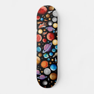 Planets and Spaceships Skateboard