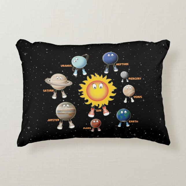 Planets and The Solar System Accent Pillow (Front)
