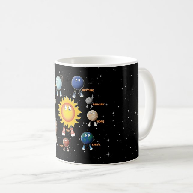 Planets and The Solar System Coffee Mug (Front Right)