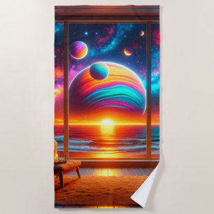 Planets Beach Towel