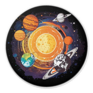 Planets Ceramic Knob