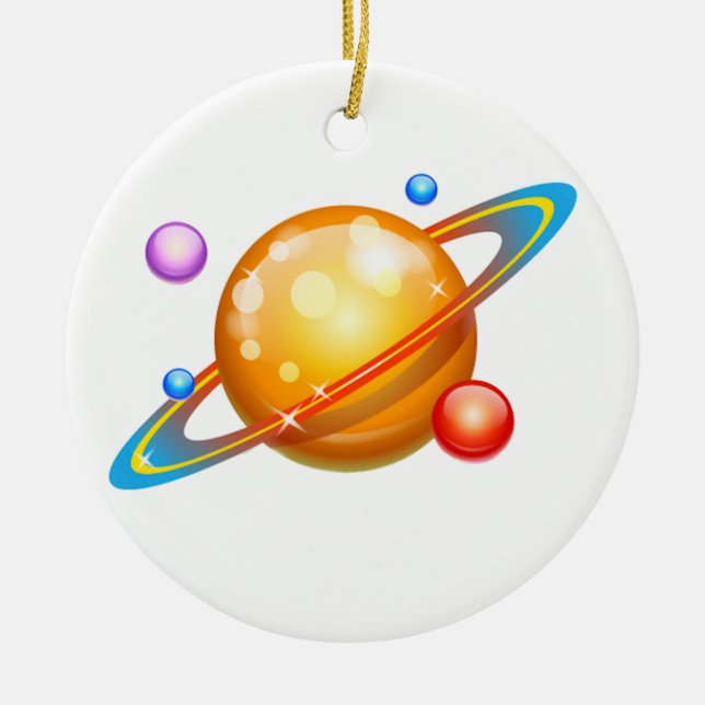 Planets Ceramic Ornament (Front)