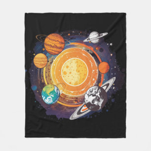Planets Fleece Blanket