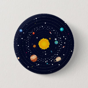 Planets of Solar System 2 Inch Round Button
