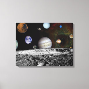 Planets of Solar System in space Canvas Print