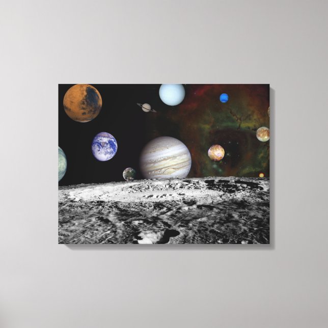 Planets of Solar System in space Canvas Print (Front)