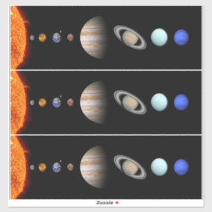 PLANETS OF THE SOLAR SYSTEM 14” Sq. Skin Sticker
