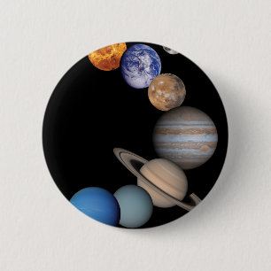 Planets of the solar system 2 inch round button