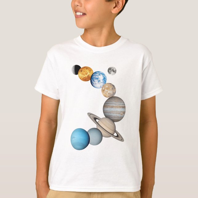Planets of the solar system (Colour Changeable) T-Shirt (Front)