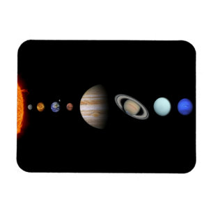 PLANETS OF THE SOLAR SYSTEM Custom Flexible Fridge Magnet