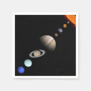 PLANETS OF THE SOLAR SYSTEM Custom Paper Napkins